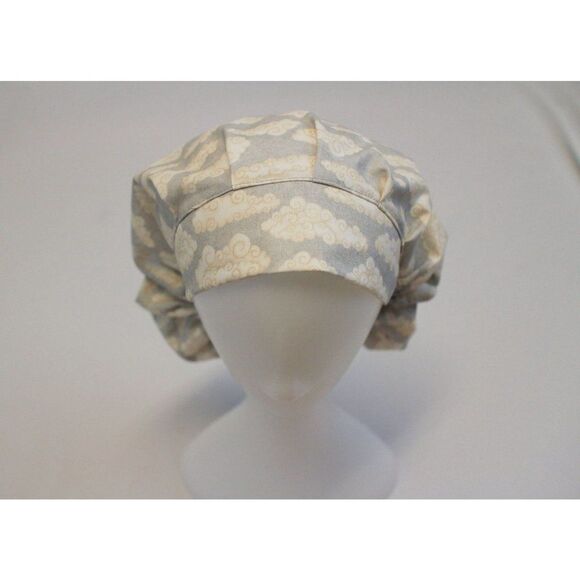 Gray Clouds Bouffant Surgical Dental Scrub Cap Chemo Hat - Picture 2 of 4